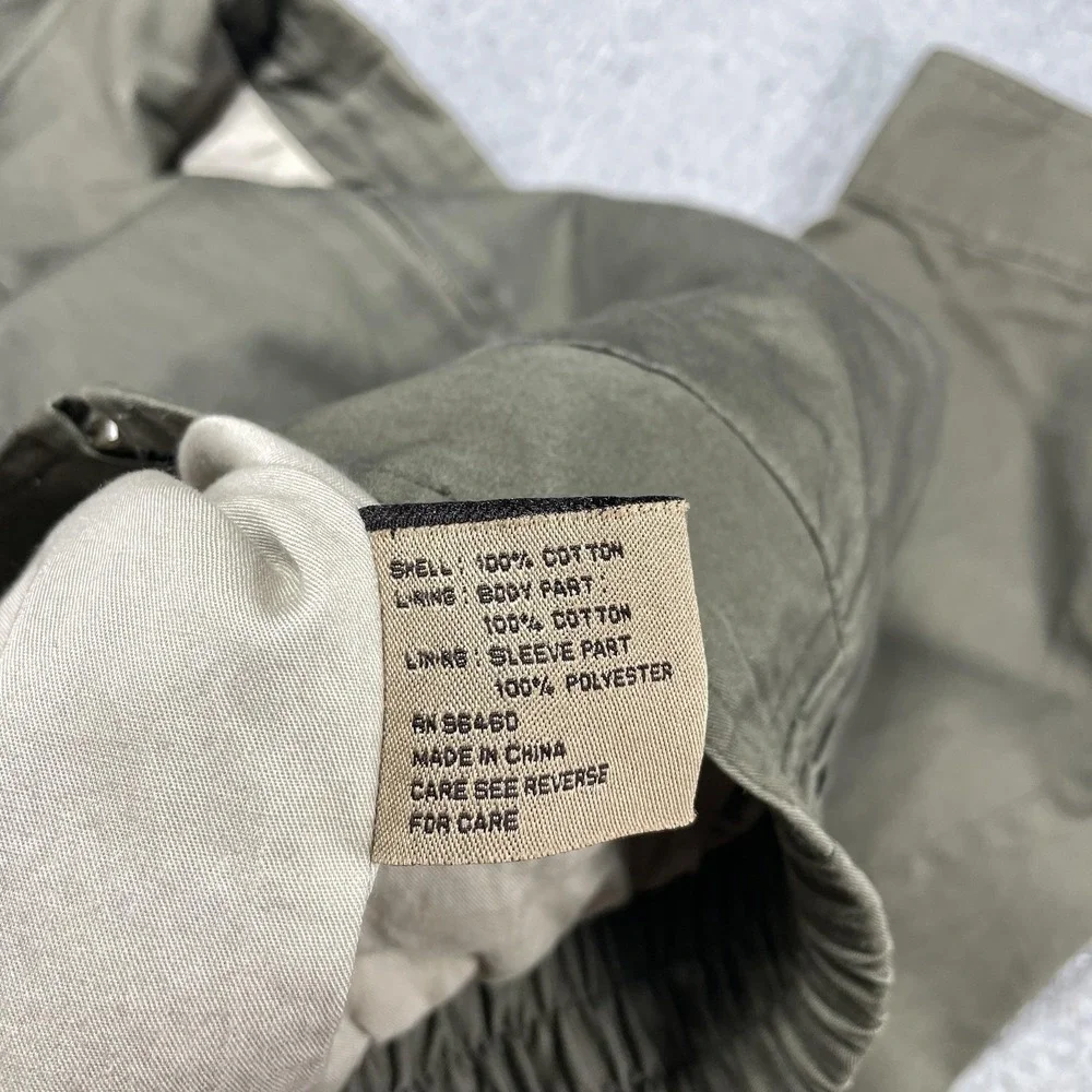 Madison Creek Outfitters Jacket Mens XL‎ Green Canvas Bomber Lined Zip Outdoor